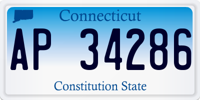 CT license plate AP34286