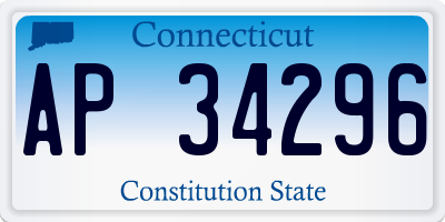 CT license plate AP34296