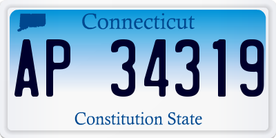 CT license plate AP34319
