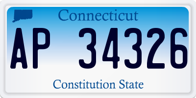 CT license plate AP34326