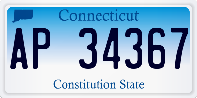 CT license plate AP34367