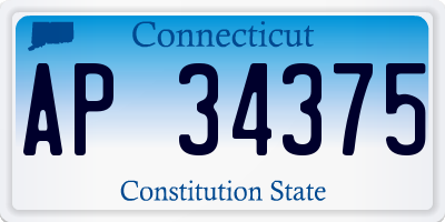 CT license plate AP34375
