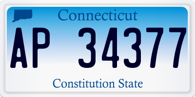CT license plate AP34377