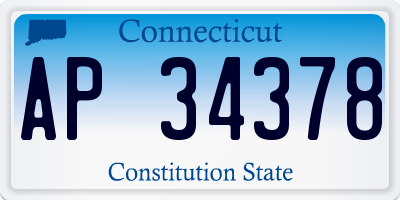 CT license plate AP34378