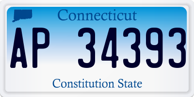 CT license plate AP34393
