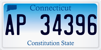 CT license plate AP34396