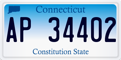 CT license plate AP34402