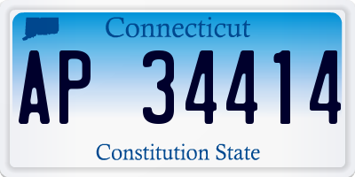 CT license plate AP34414