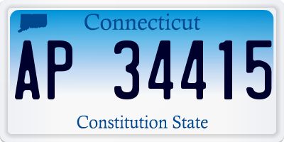 CT license plate AP34415