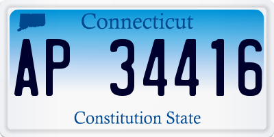 CT license plate AP34416