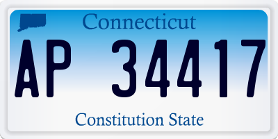 CT license plate AP34417