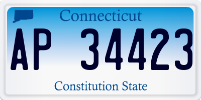 CT license plate AP34423