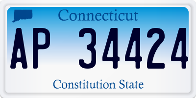 CT license plate AP34424