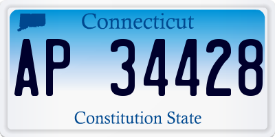 CT license plate AP34428