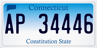 CT license plate AP34446