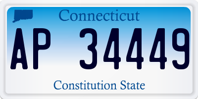 CT license plate AP34449