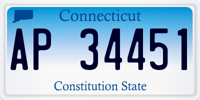 CT license plate AP34451