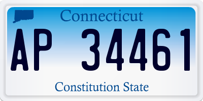 CT license plate AP34461
