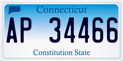CT license plate AP34466
