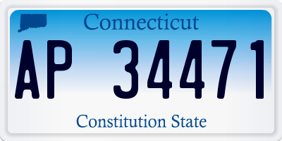 CT license plate AP34471