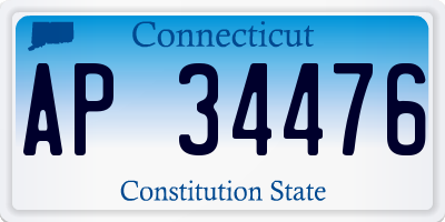 CT license plate AP34476