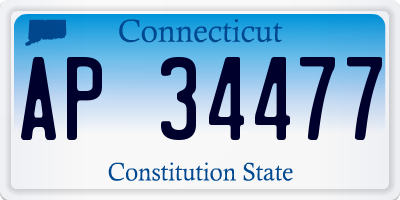 CT license plate AP34477