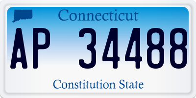 CT license plate AP34488