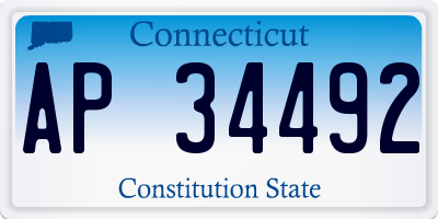 CT license plate AP34492