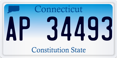 CT license plate AP34493