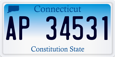 CT license plate AP34531