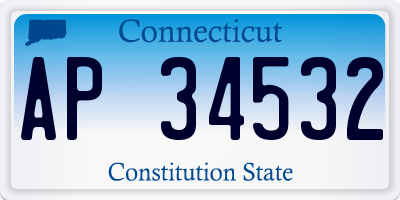 CT license plate AP34532