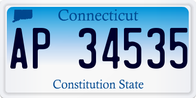 CT license plate AP34535