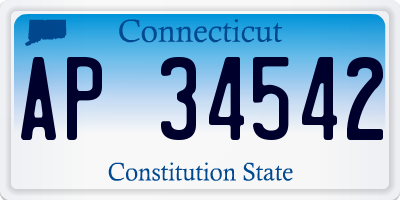 CT license plate AP34542