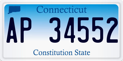 CT license plate AP34552