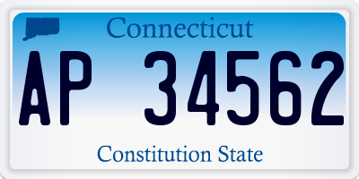 CT license plate AP34562