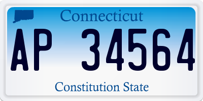 CT license plate AP34564
