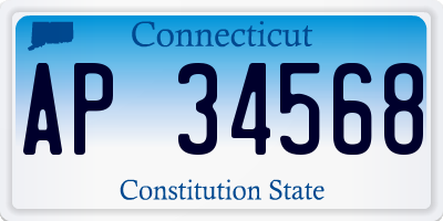 CT license plate AP34568