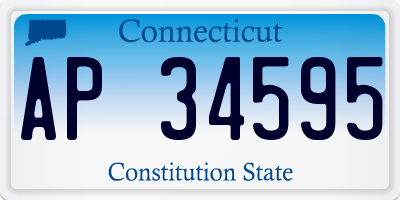 CT license plate AP34595