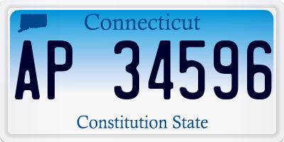 CT license plate AP34596