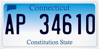 CT license plate AP34610