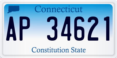 CT license plate AP34621