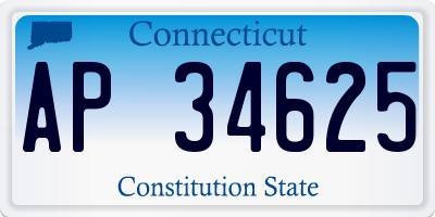 CT license plate AP34625