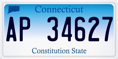 CT license plate AP34627
