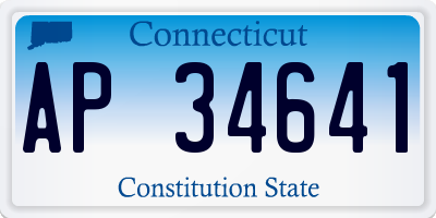 CT license plate AP34641