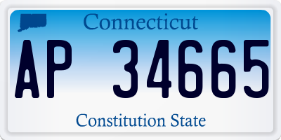 CT license plate AP34665