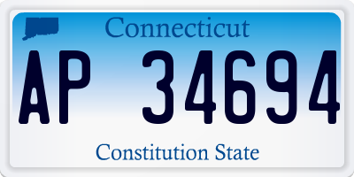 CT license plate AP34694