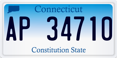 CT license plate AP34710