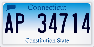 CT license plate AP34714