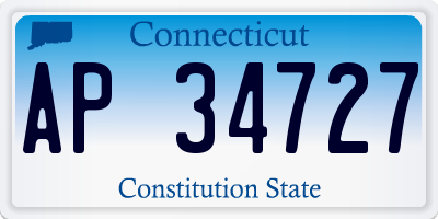 CT license plate AP34727