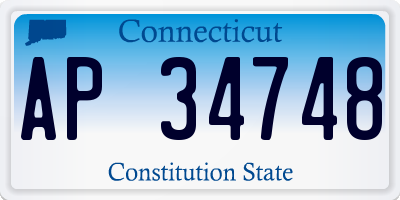 CT license plate AP34748